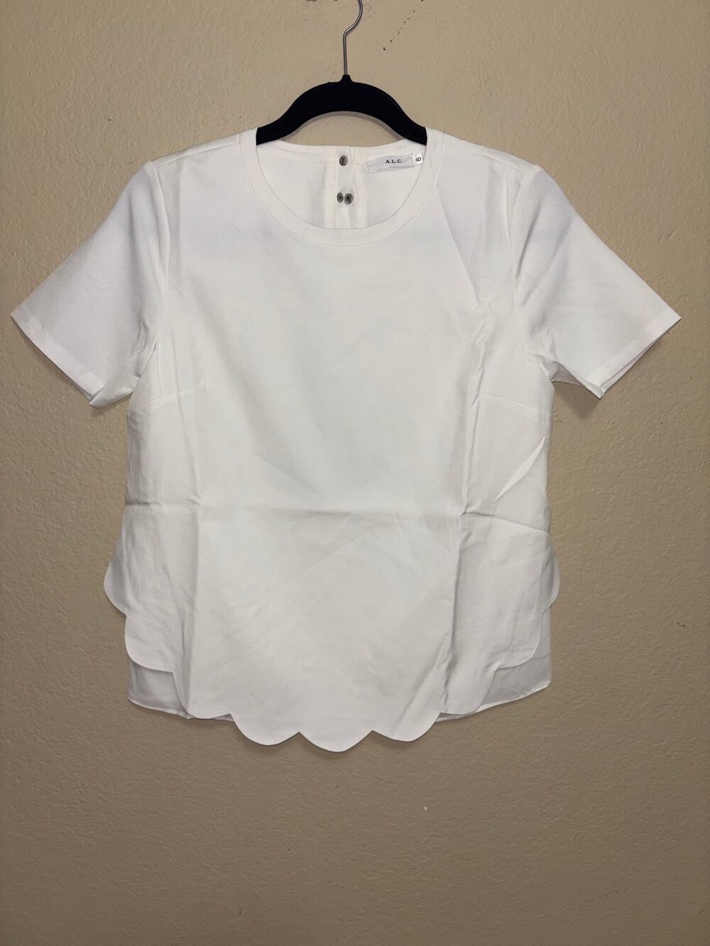 A.L.C. “Adams” Scalloped Hem Top